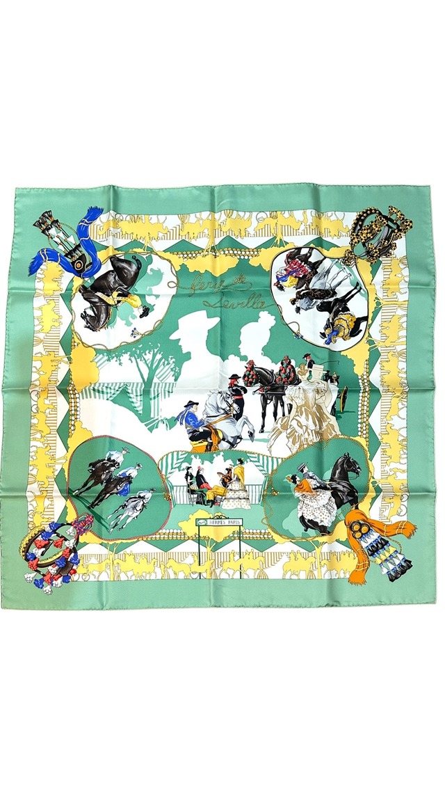 HERMES エルメス カレ90 セビリアの休日 グリーン 34295-202610