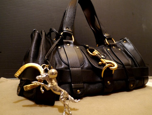 レア極美★Chloe クロエ ケララ レザー トート ハンド バッグ 黒★