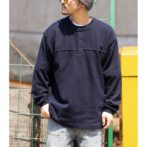 Front button design sweat C3636