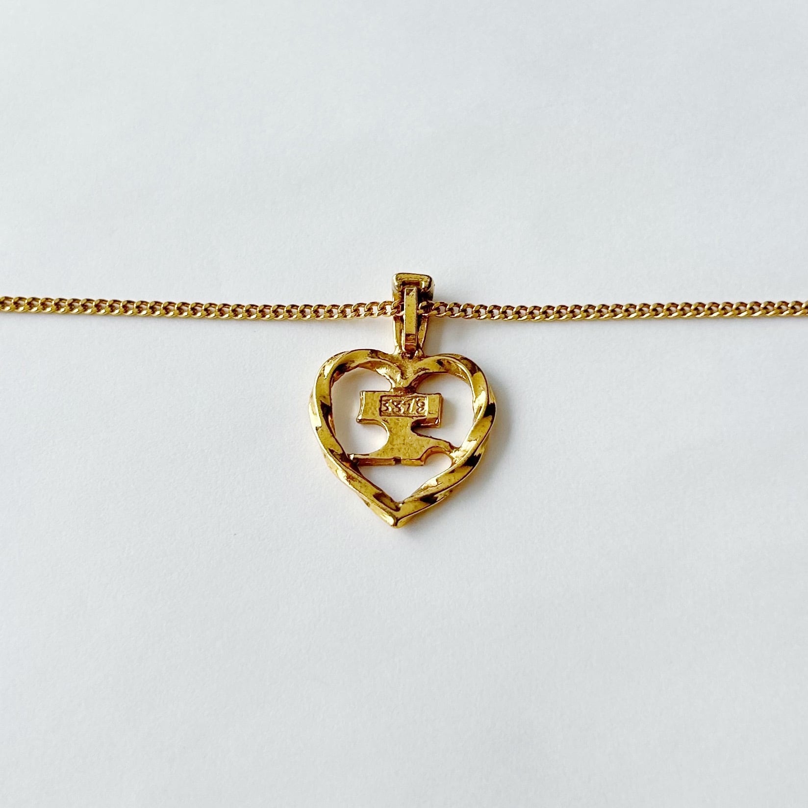 C7126】courreges heart emblem necklace/クレージュ/ネックレス