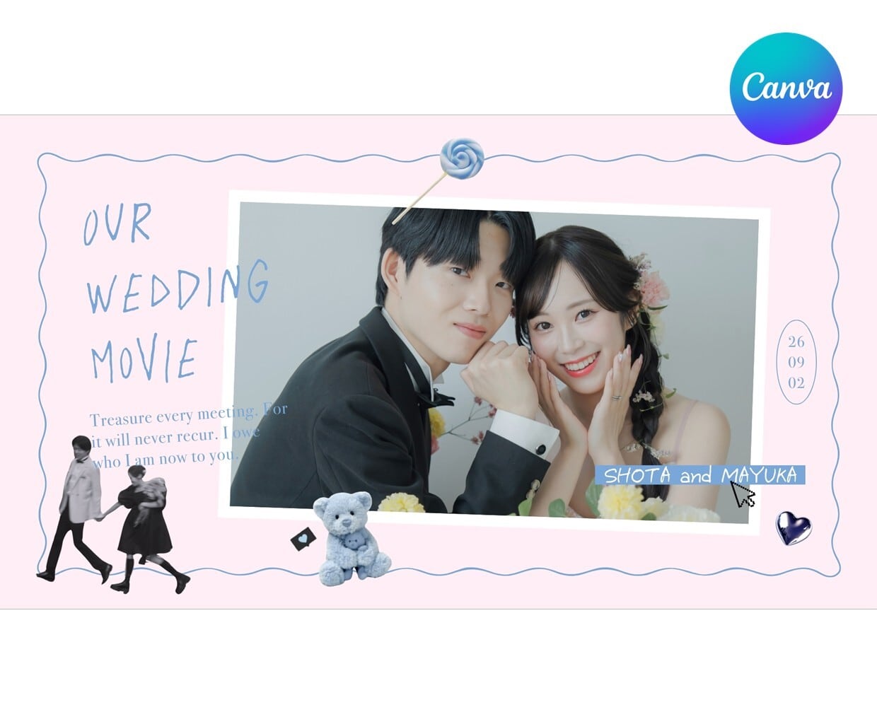 【スマホだけでOK】オープニングムービー テンプレート「シュガー」