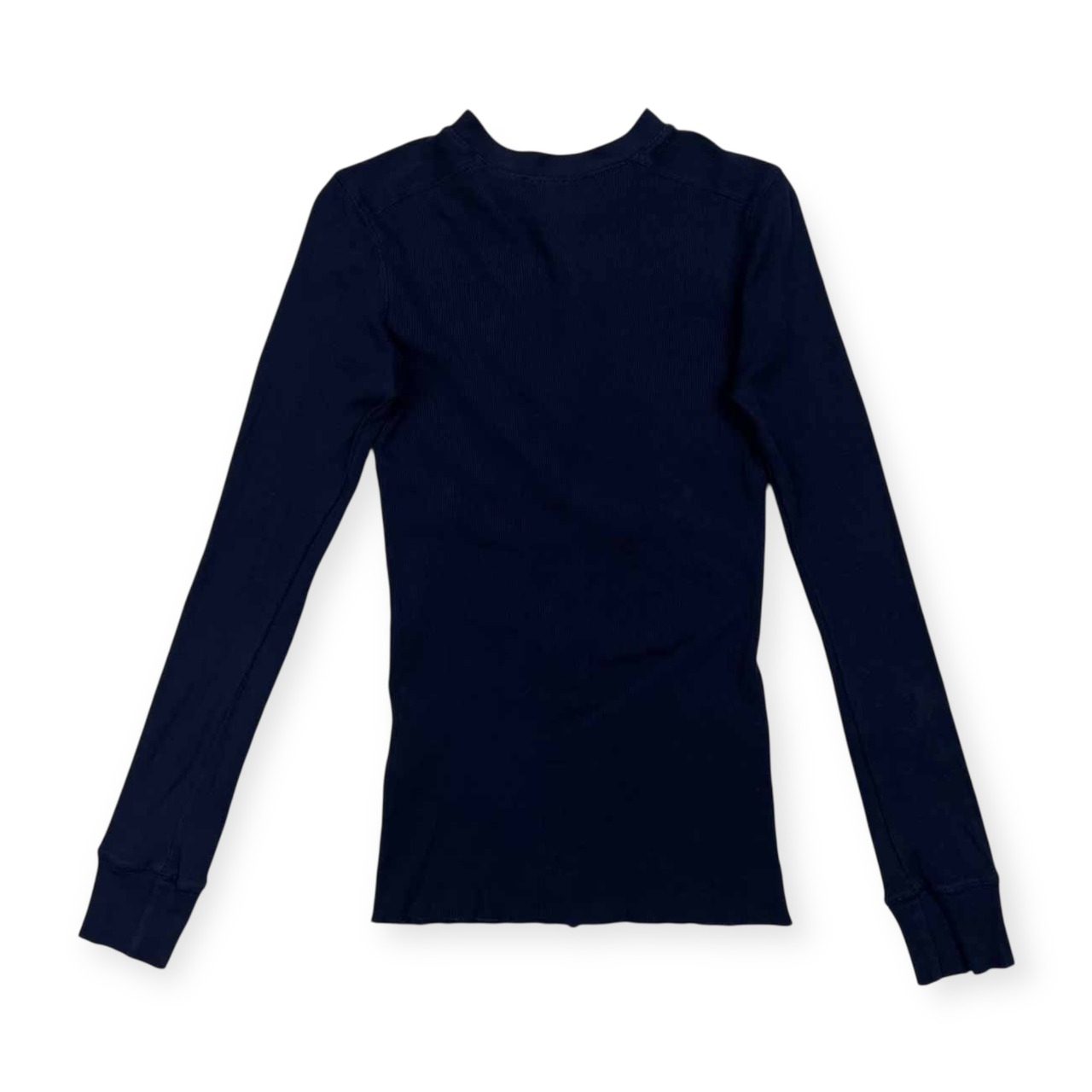 Ralph Lauren ラルフローレン リブ ヘンリーネック シャツ サイズ S/160/84A /サーマル/ネイビー/レディース