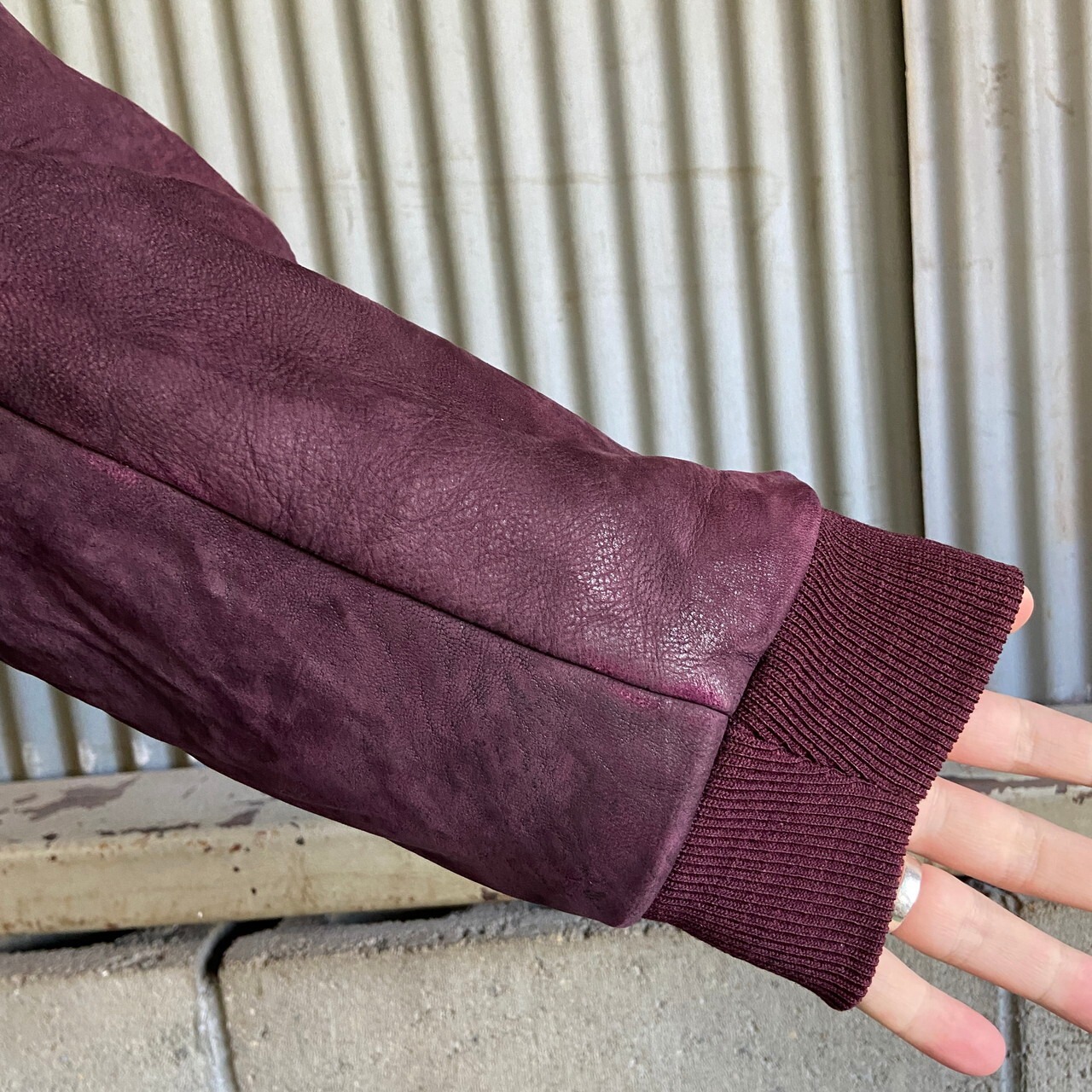 80年代 USA製 L.L.Bean ヌバックレザージャケット シングルレザー 