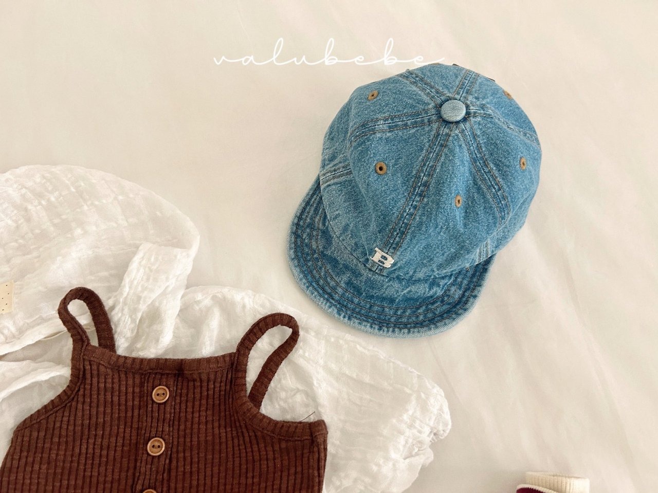 [valubebe] B Denim Cap / [벨루베베] B데님캡