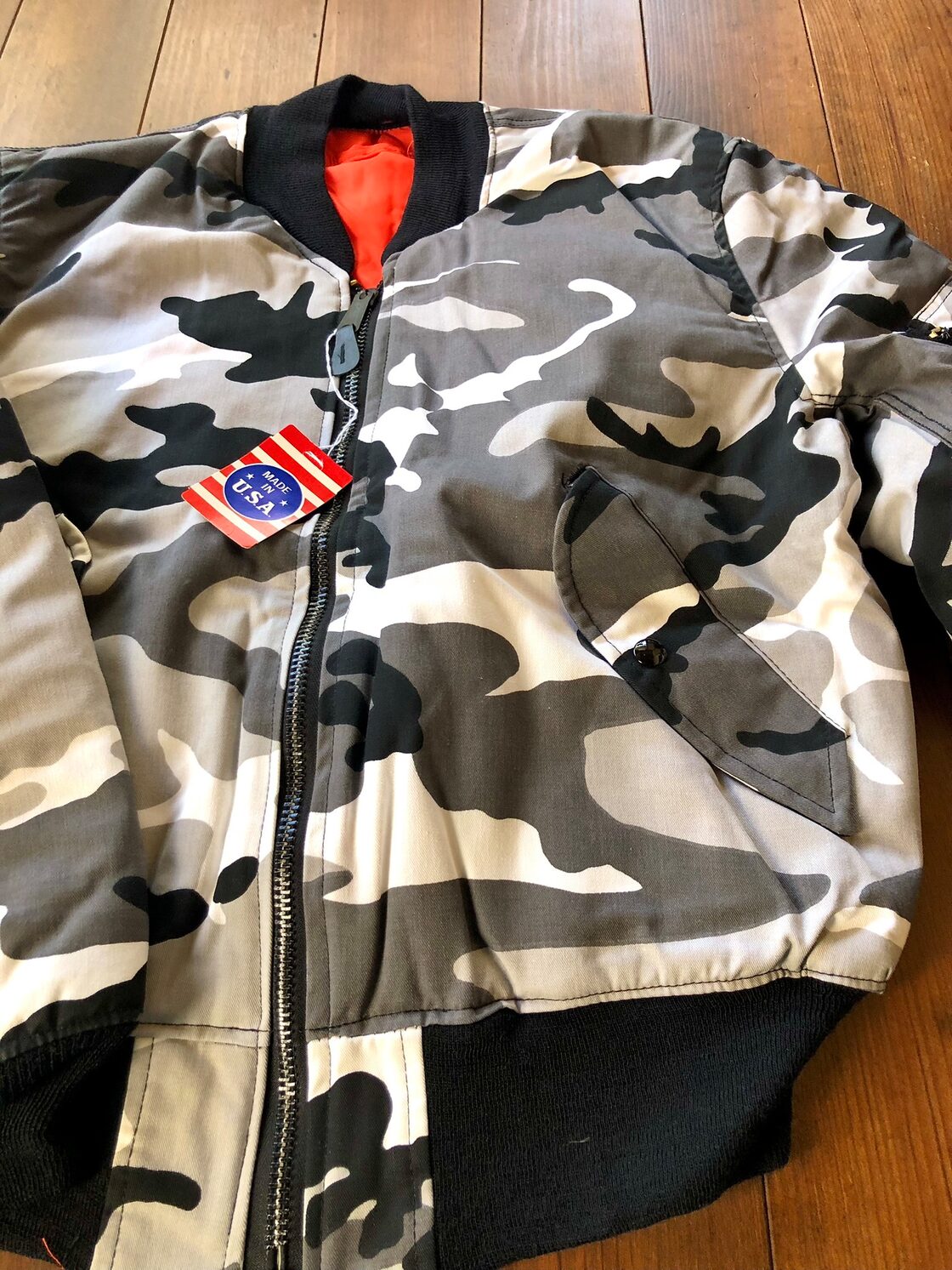 90s City Camo MA-1 Flight Jacket by Collins Mfg | PAY ID
