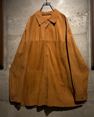 【Caka】“Paul Stuart” Vintage Loose Leather Shirt Jacket