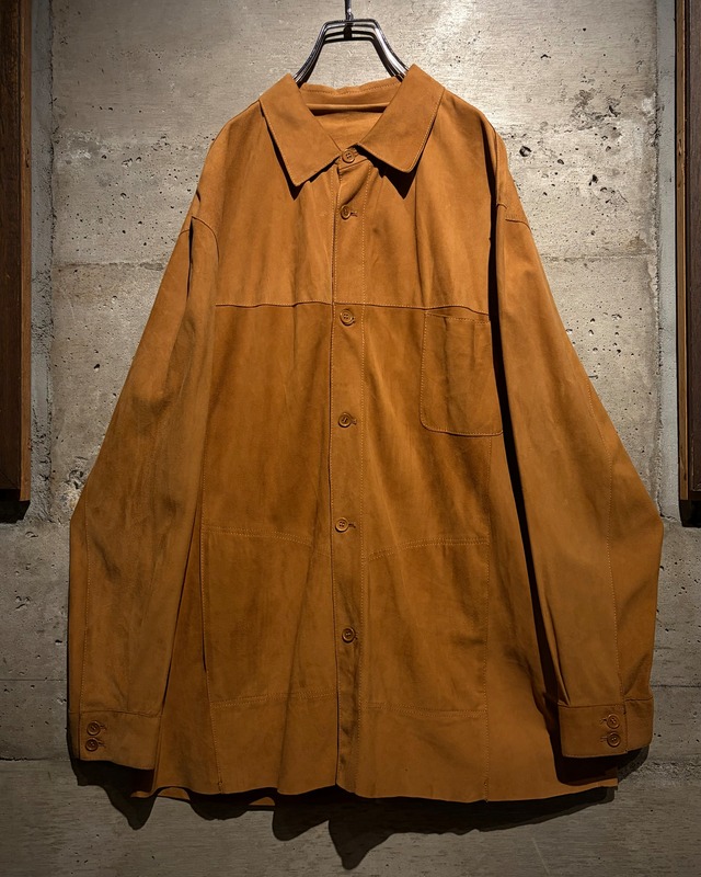 【Caka】“Paul Stuart” Vintage Loose Leather Shirt Jacket