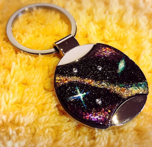 宇宙キーホルダー 天の河 惑星 Maaruiringo