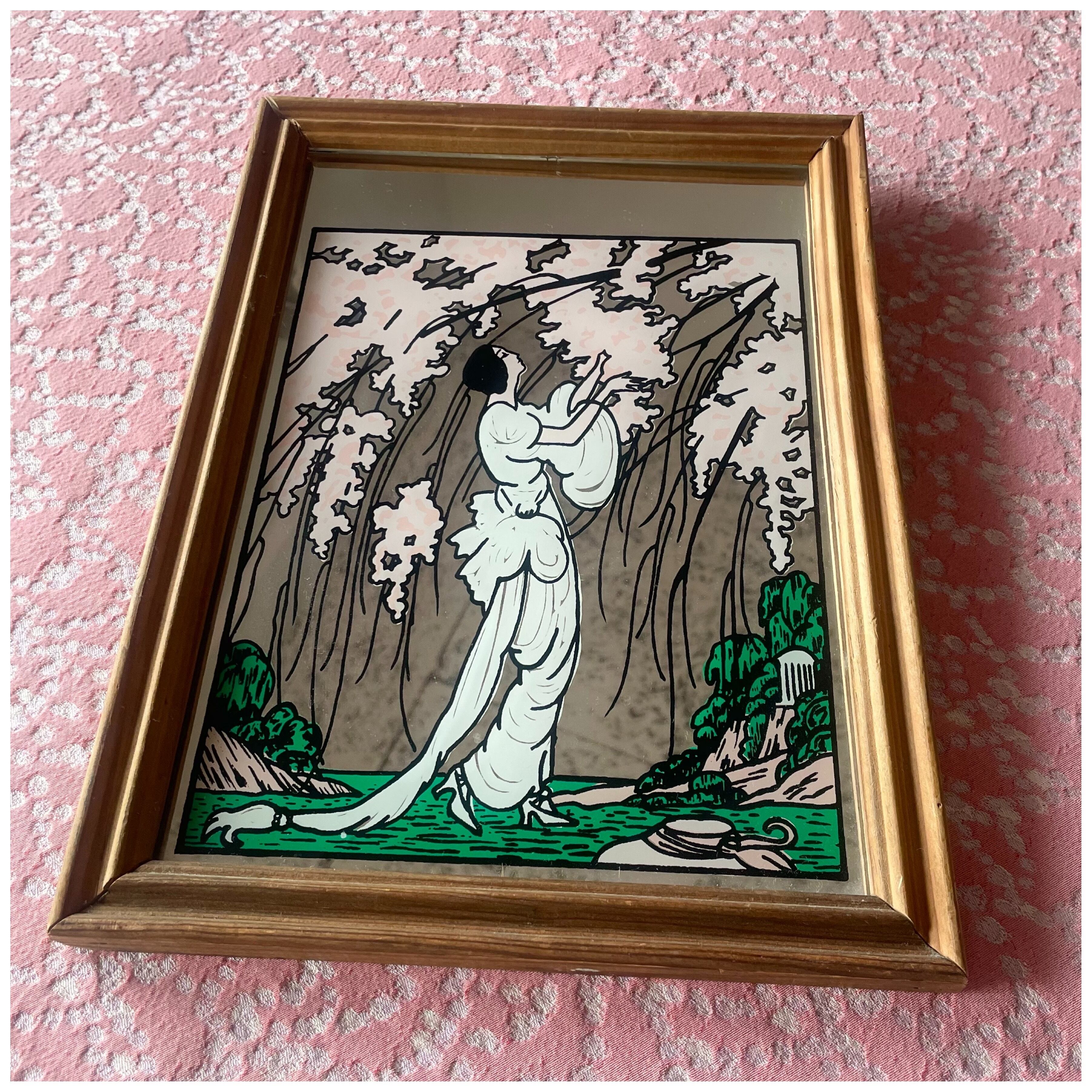 フランス便】アンティーク ◇ アートフレームミラーL◇ フランス