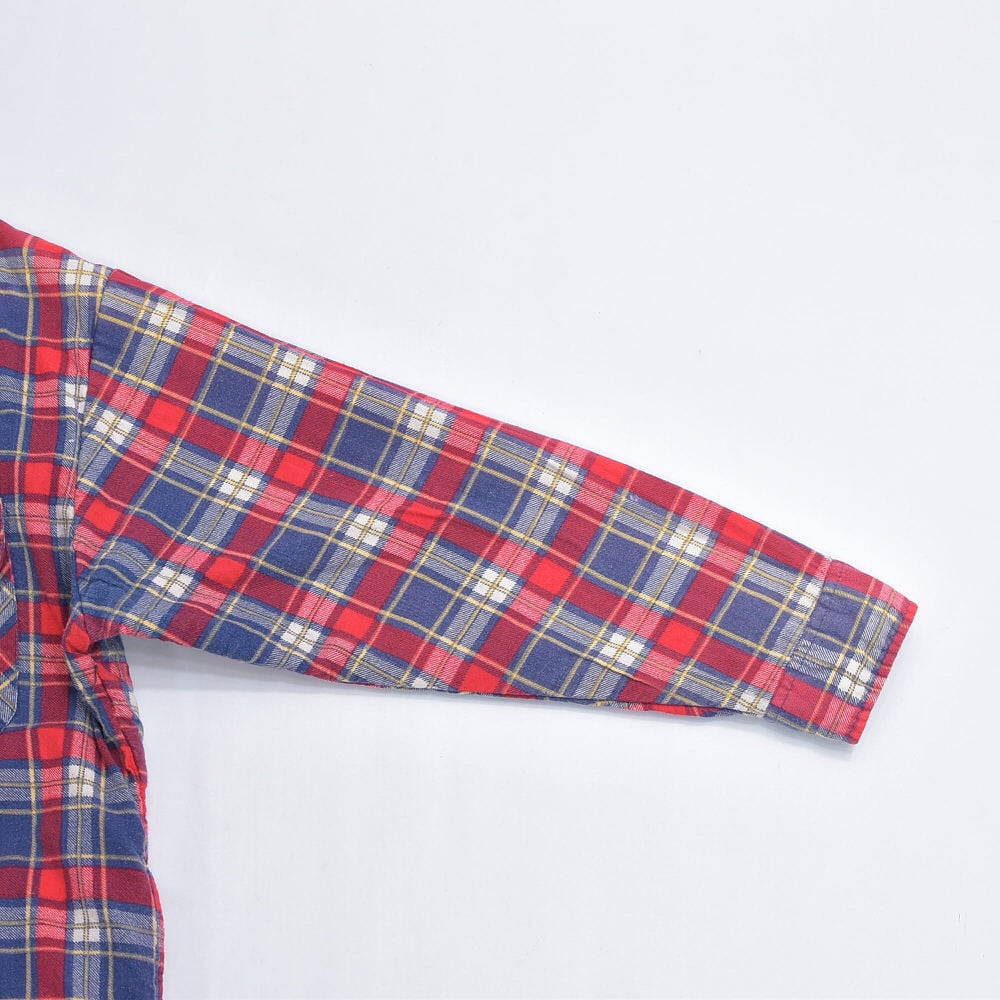 90s USA製 BERLE チェック パッチワーク パンツ アメリカ製 古着 古着 J Crew チェック パッチワーク コットン イージー パンツ