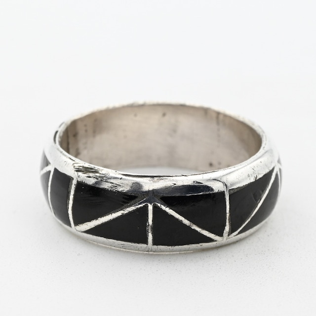 Black Onyx Inlay Band Ring #22.0 / USA