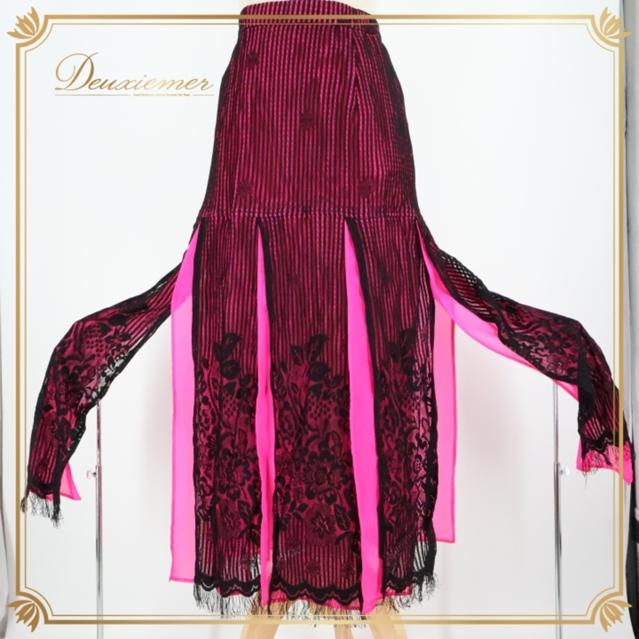 社交ダンス 衣装 スタンダード スカート レッスンウェア 女性用 オールシーズン 黒 SEKINE セキネ ブラック系 ピンク系 社交ダンス スカート 蛍光ピンク 花柄 レディース ダンスウェア レッスン用 日本製 おしゃれ フィット感あり 伸縮性 上品 コーディネート可 愛らしい 派手 おすすめ 通年 カジュアル