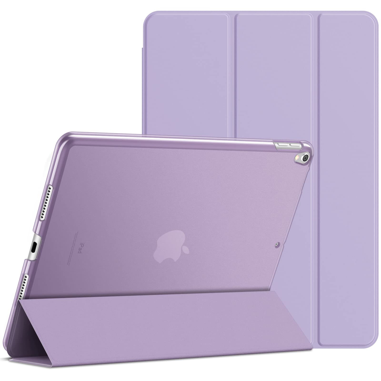JETech iPad Air 第3世代・iPad Pro 10.5インチ用 三つ折りケース (ライトパープル)