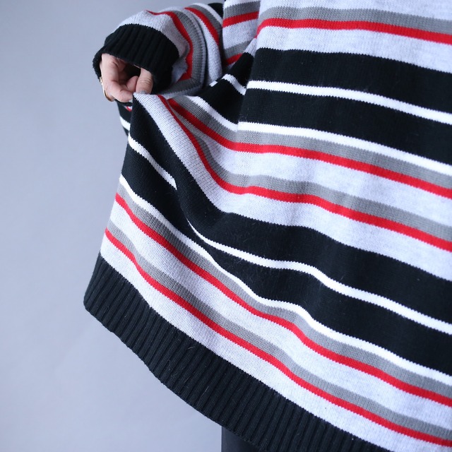 "SOUTH POLE" XXXXL super over silhouette good border knit