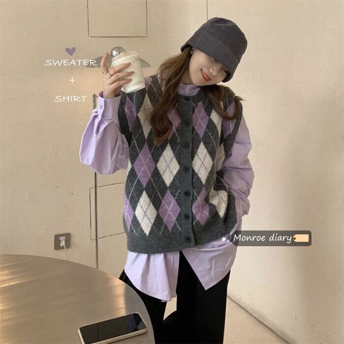 スタンダードジャケット ニットカーディガンオータムウィンターノースリーブセーター トップス レトロ 秋物 冬物 モンロー10985391765