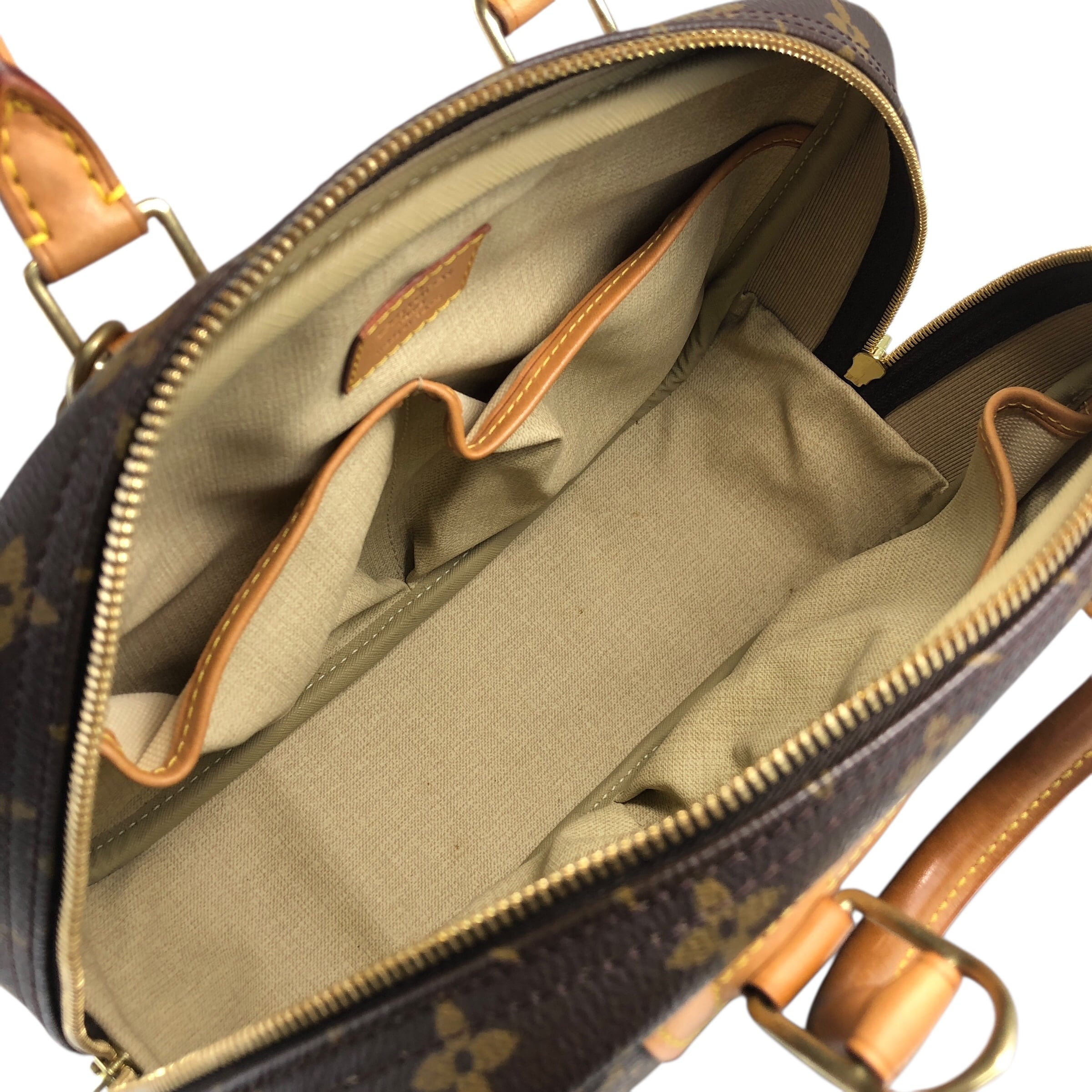 LOUIS VUITTON ルイヴィトン ハンドバッグ ブラウン PVC/レザー