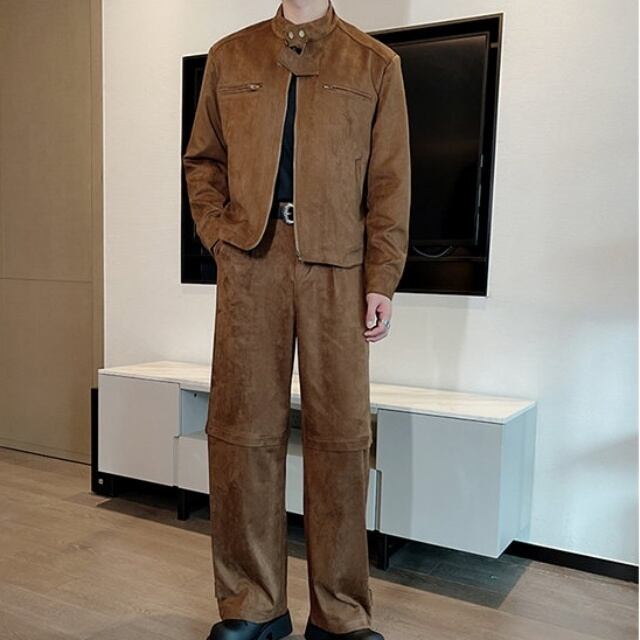 予約販売】カジュアルスーツ メンズ セットアップ 2点セット スタンド