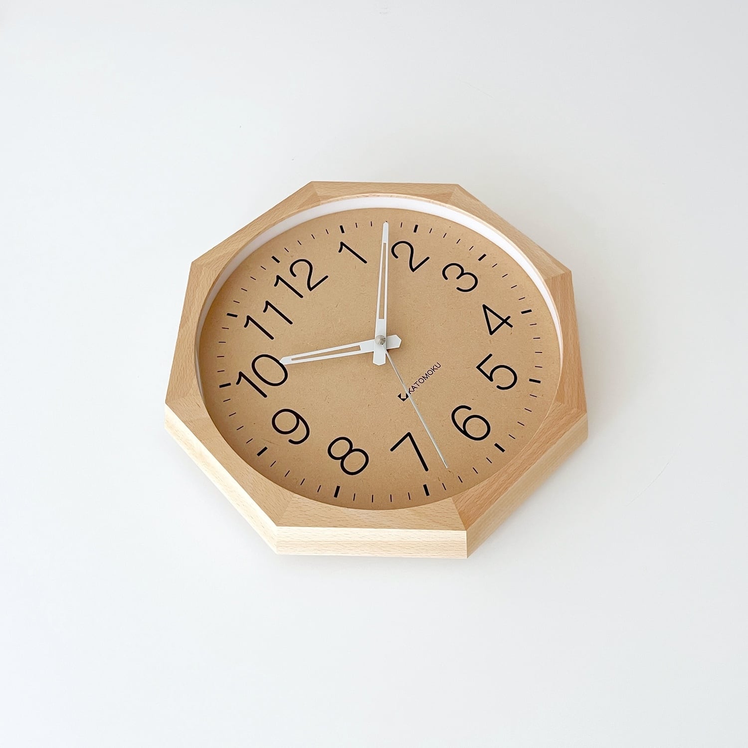 KATOMOKU muku clock 2 八角形 ナチュラル km-45NA8 掛け時計 | 加藤