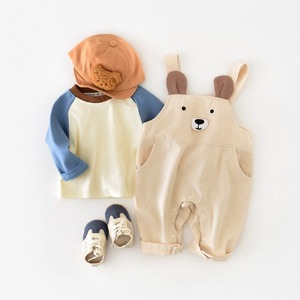 【BABY】可愛い熊さんカジュアルサロペット