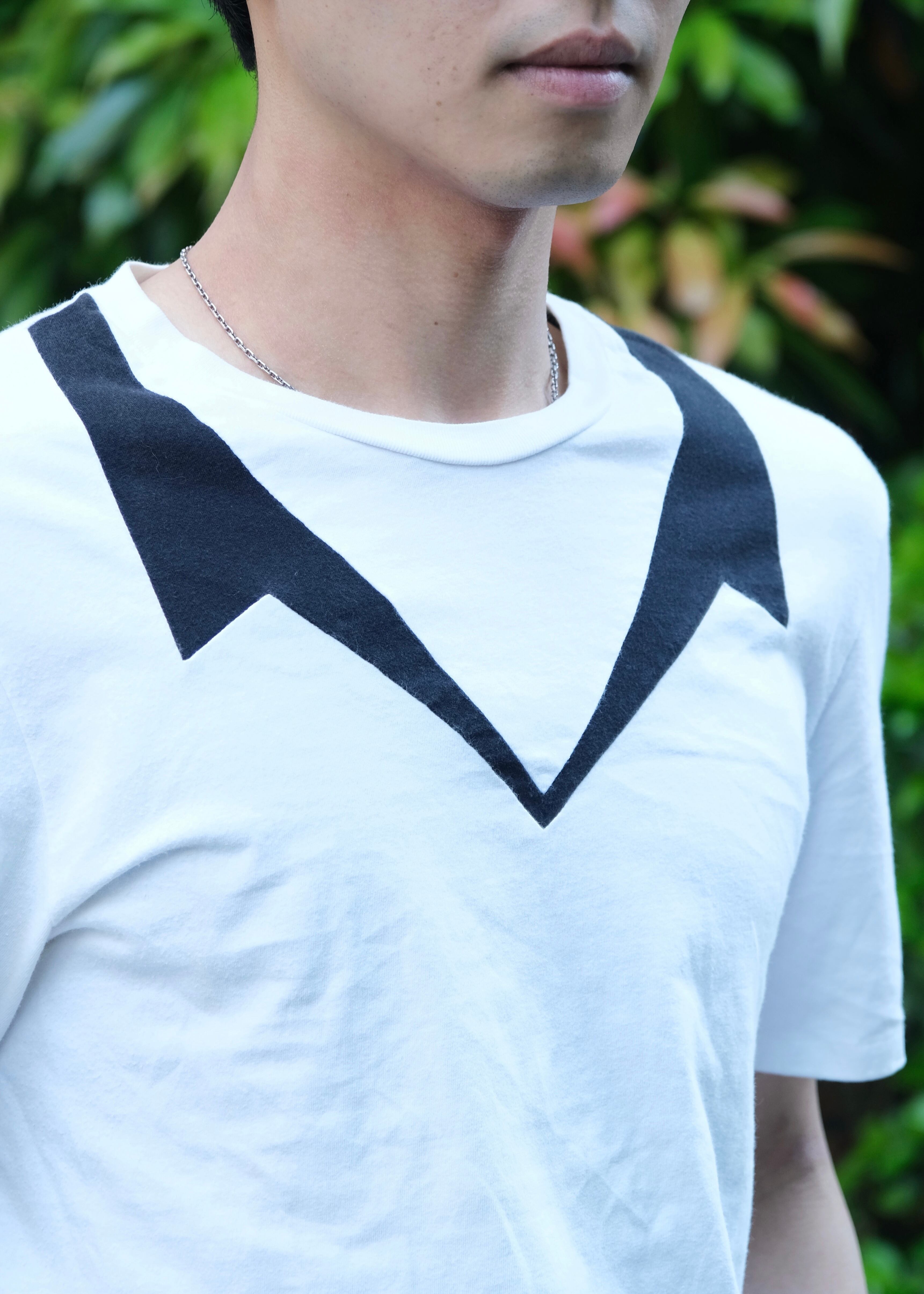 Martin Margiela 08SS cutting bi-color T-shirt | CETTEN