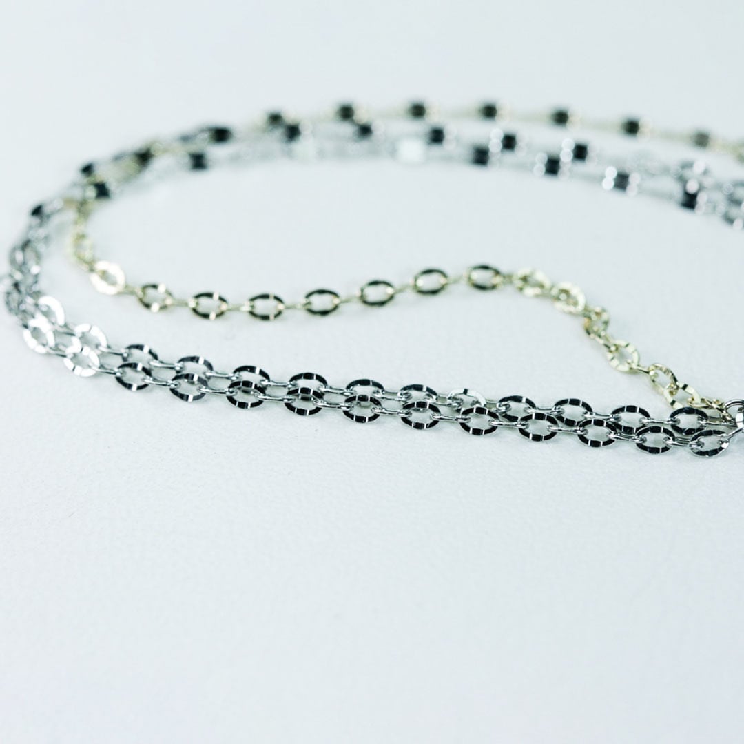キラキラ3連ブレスレット プラチナ/ゴールド 18㎝ | Jewelry SIMON