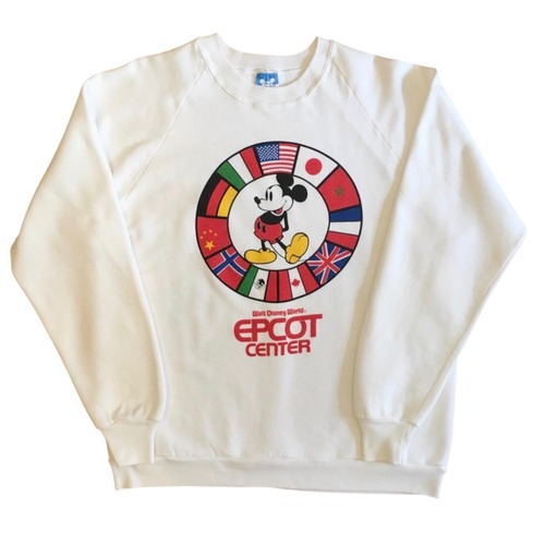 Walt Disney World EPCOT CENTER / Mickey Mouse / Raglan Sweatshirt / XL / Made in USA / 80s