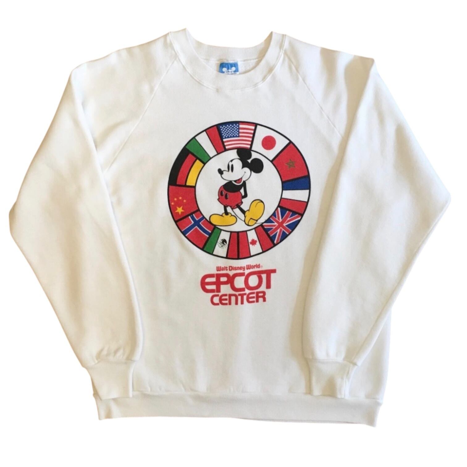 Walt Disney World EPCOT CENTER / Mickey Mouse / Raglan Sweatshirt / XL / Made in USA / 80s