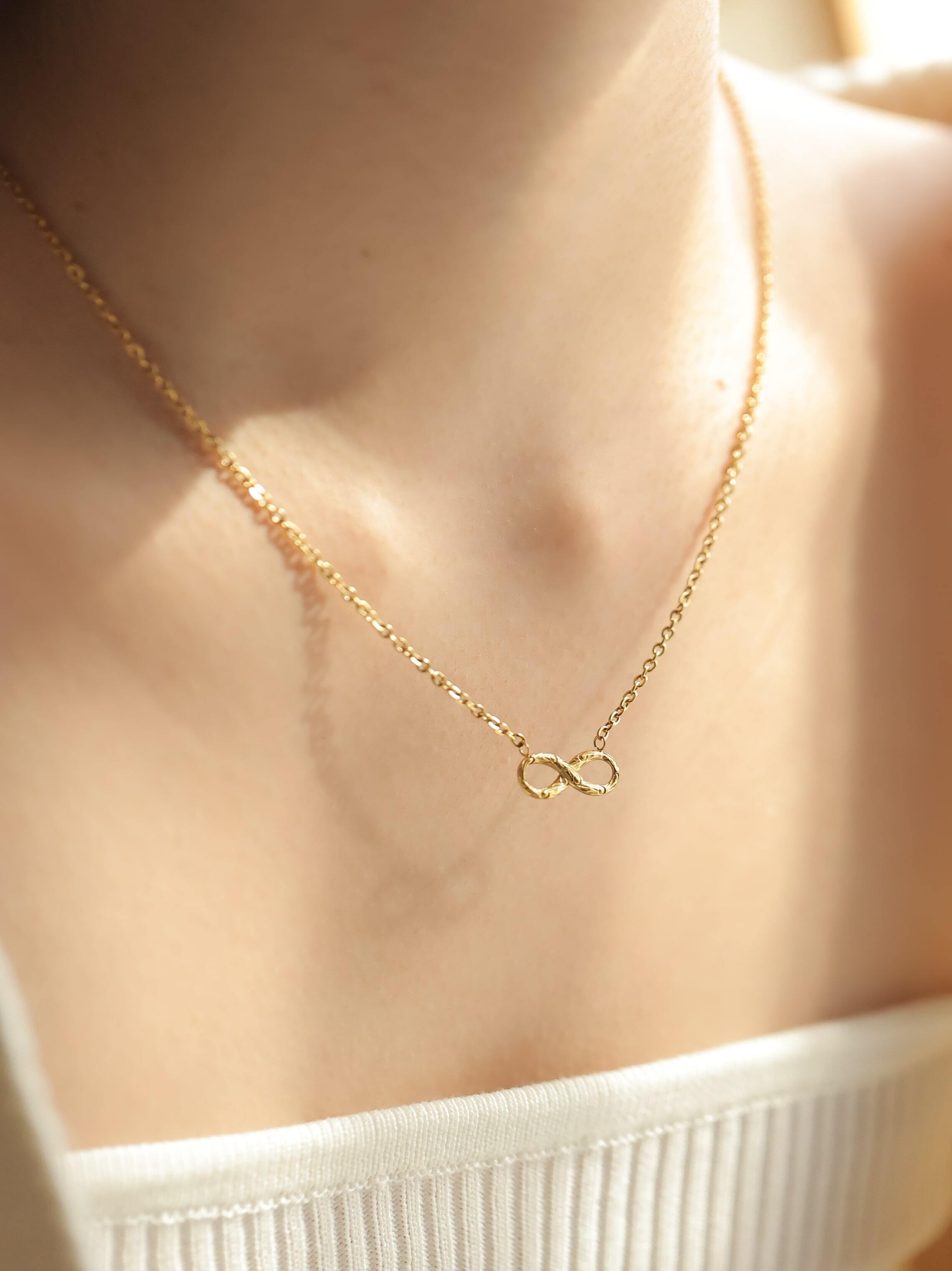 316L hawaiian infinity necklace #n22 ☆ | rani