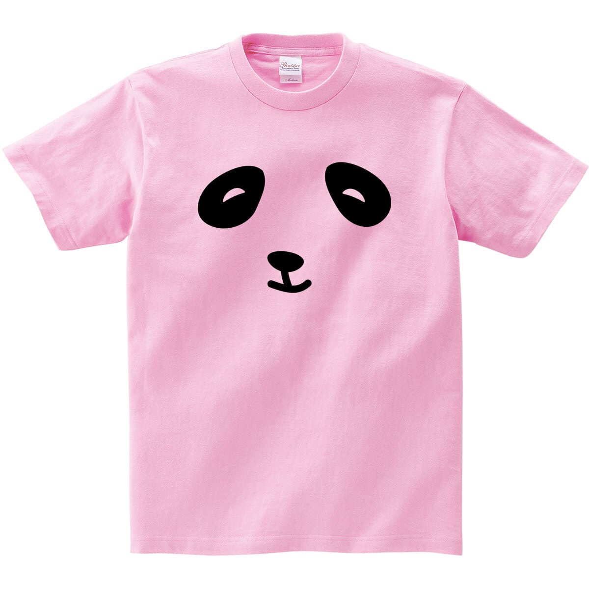 微笑みパンダ FC05 手描きおバカTシャツ おもしろ顔の デカ顔T おもしろtシャツ 面白