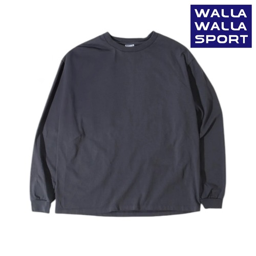 WALLA WALLA SPORT ワラワラスポーツ PRINTABLE L/S TUBE TEE 26FW｜アメリカンコットン 長袖Tシャツ｜チューブボディ シングルステッチ｜日本製 USEDBLACK