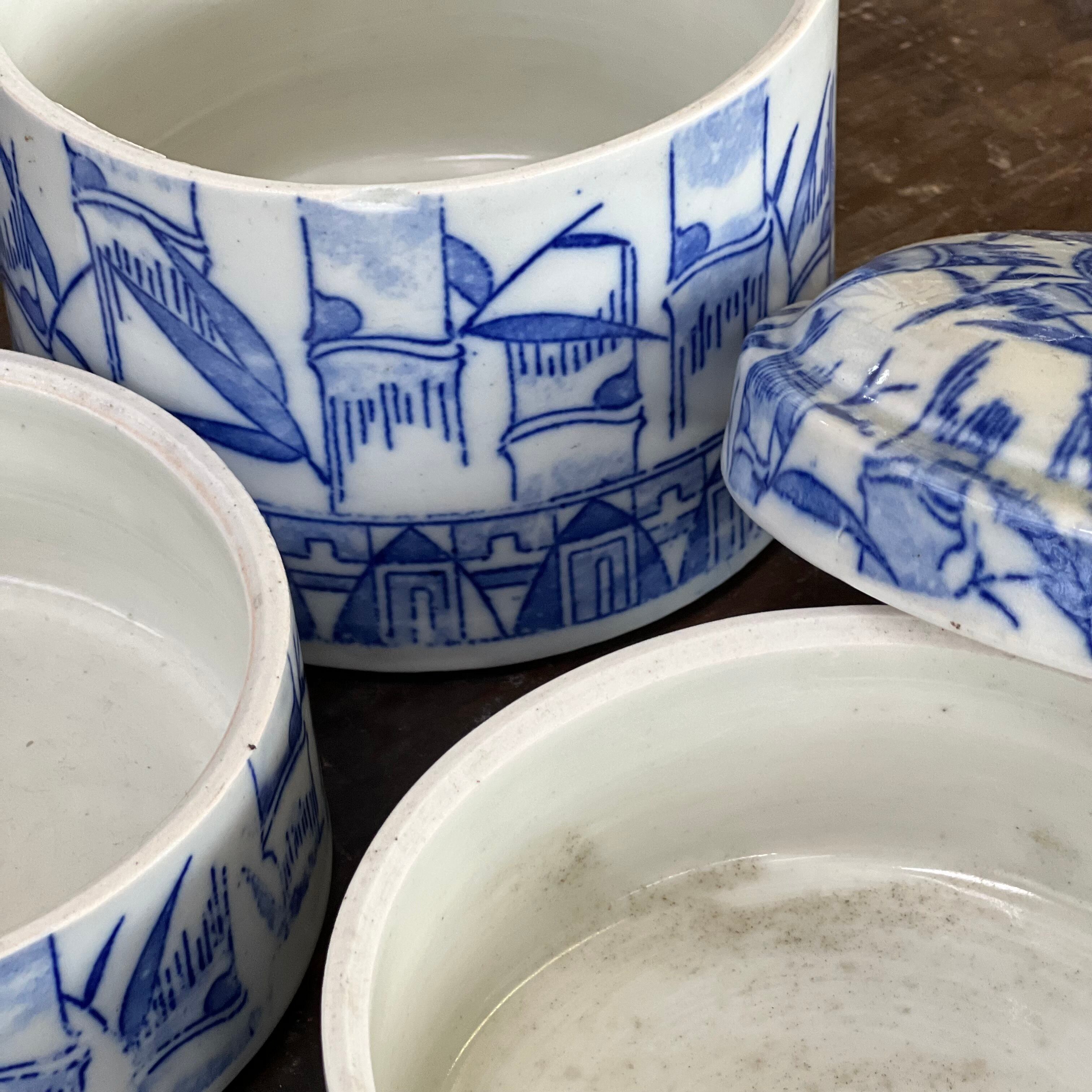 竹模様の道具入れの陶器 | 田村亭 ｜ 古道具・骨董・民芸品のお店