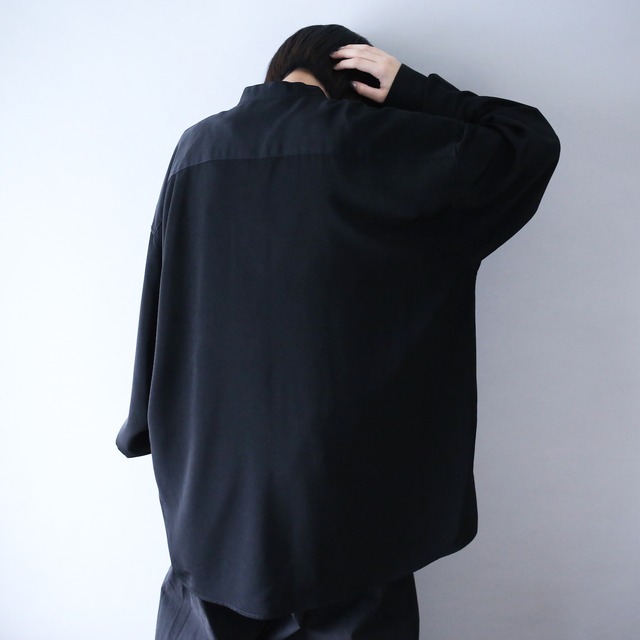 "刺繍" silver ornament  fry-front minimal mode special shirt