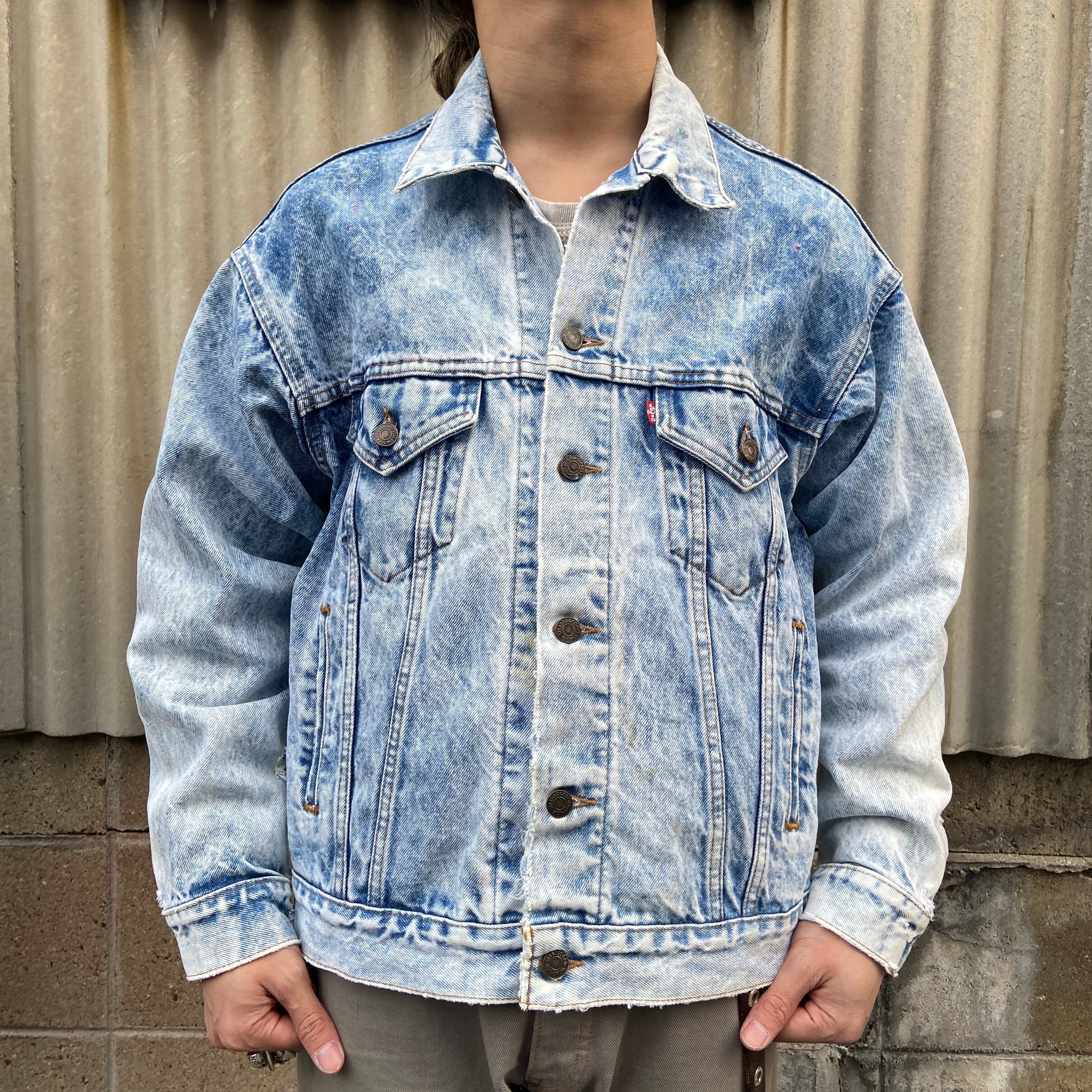 濃紺 90~00年代 リーバイス Levi's ALL-DUTY デニムジャケット メンズL ヴィンテージ /evb002488