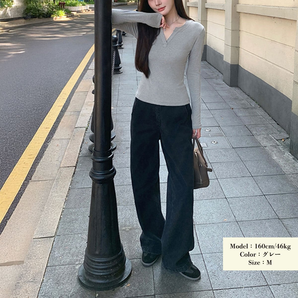 Vネック 長袖 Tシャツ レディース 春秋冬 韓国 無地 きれいめ シンプル 大人 カジュアル トップス インナー 細身 伸縮性 プルオーバー 大人可愛い 大人女子