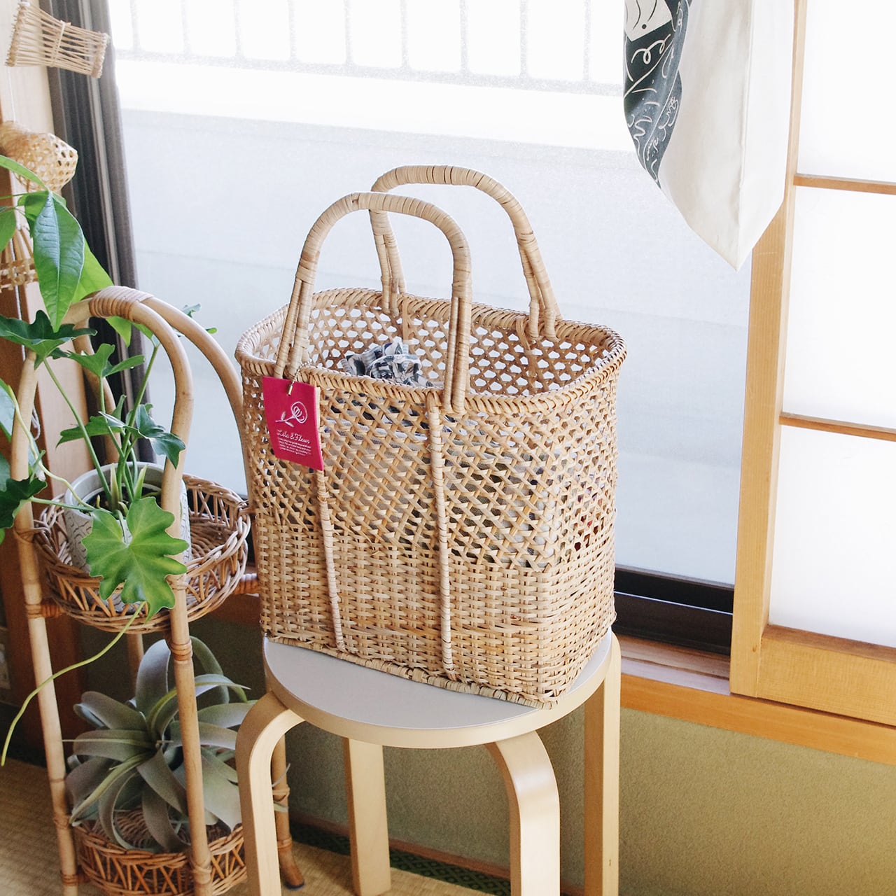 【Lila＆Fleur】Rattan basket (Msize)