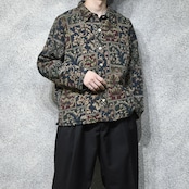 LEMON GRASS botanical pattern gobelin jacket