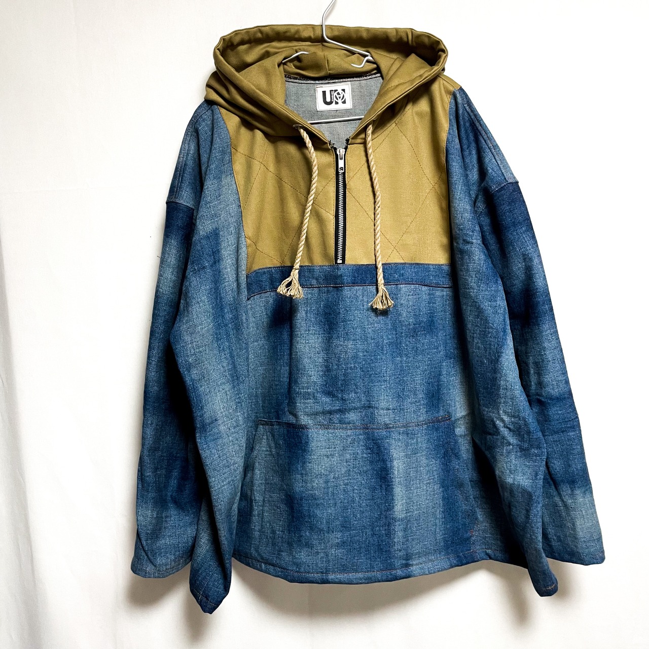UNFINISHEDビッグシルエットダメージデニムパーカーパーカー