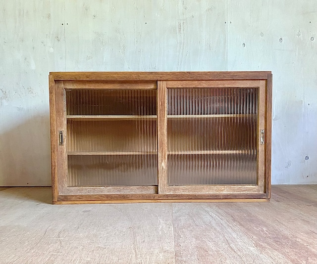ゆらゆらガラスのシェルフ[古家具]