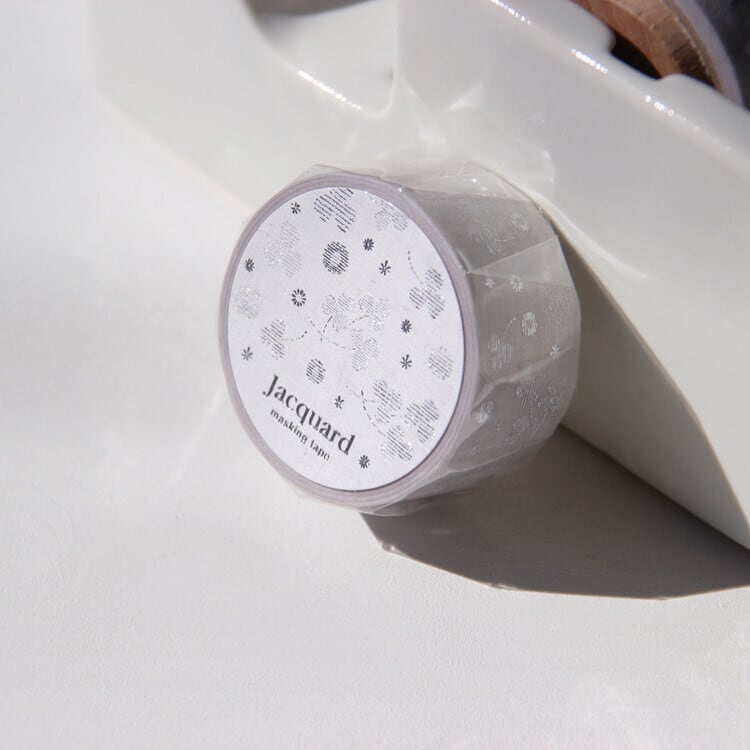 BOKI】マスキングテープ Jacquard Silver Foil Masking Tape [Clover