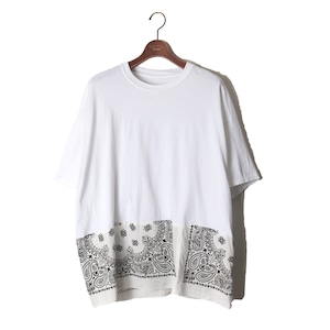 BANDANA PATCHWORK TEE -C (white×white) <LSD-BM1T2>