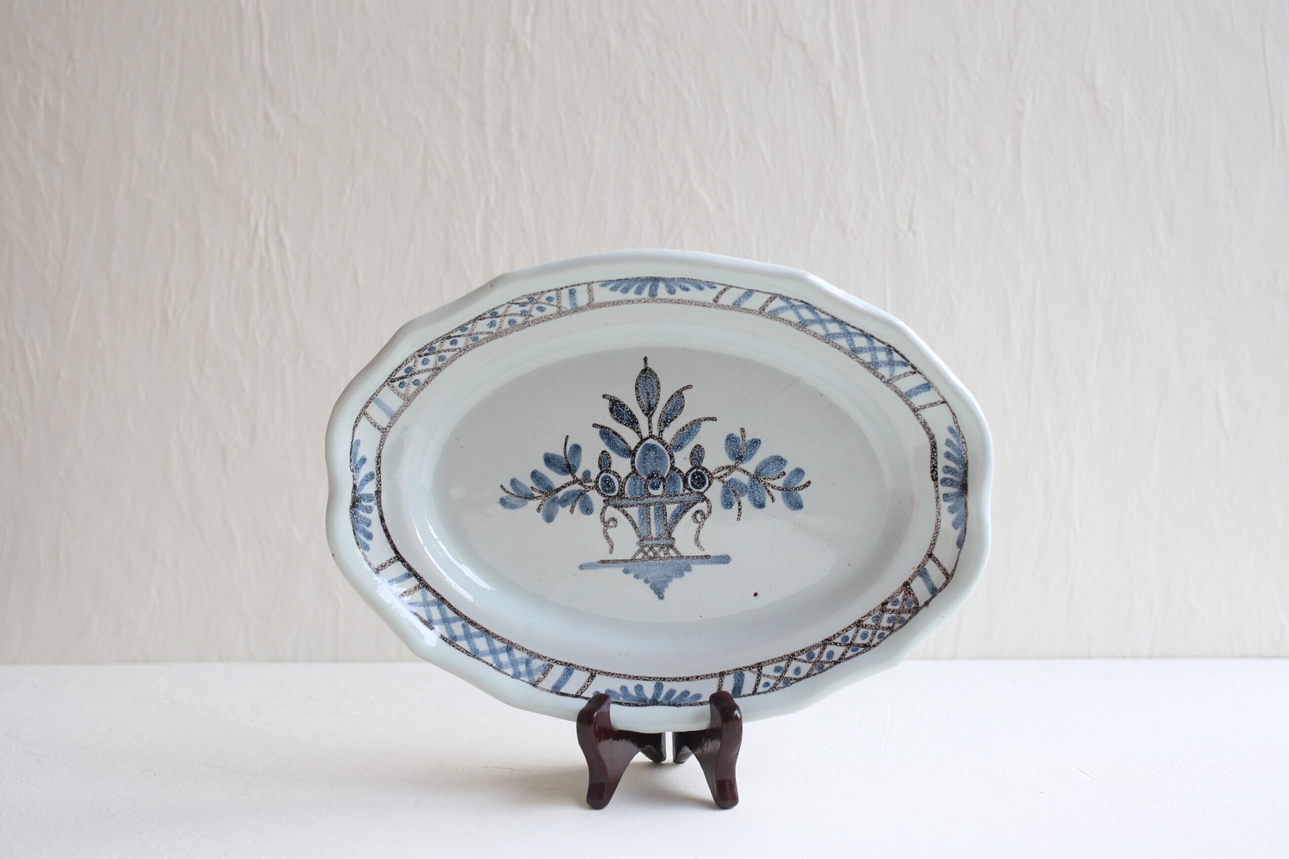 未使用 内山太朗さん 花リム オーバルプレート キュノワール 内山太朗 花リム オーバルプレート/キュノワール（30cm） | aoi door