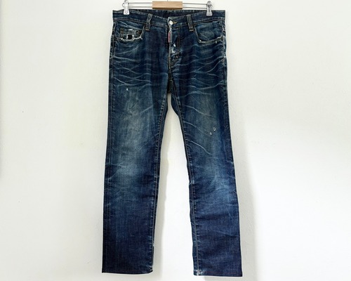 DSQUARED2 Distressed cotton denim pants MADE IN ITALY
