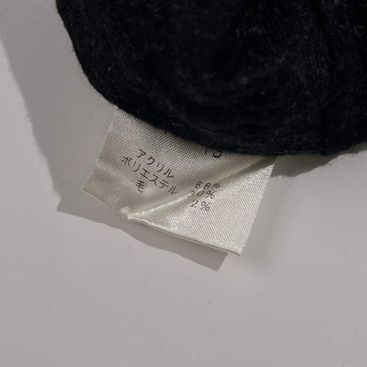 TORNADO MART トルネードマート シワ加工 刺繍 Vネック 長袖 カットソー /ダークグレー レディース