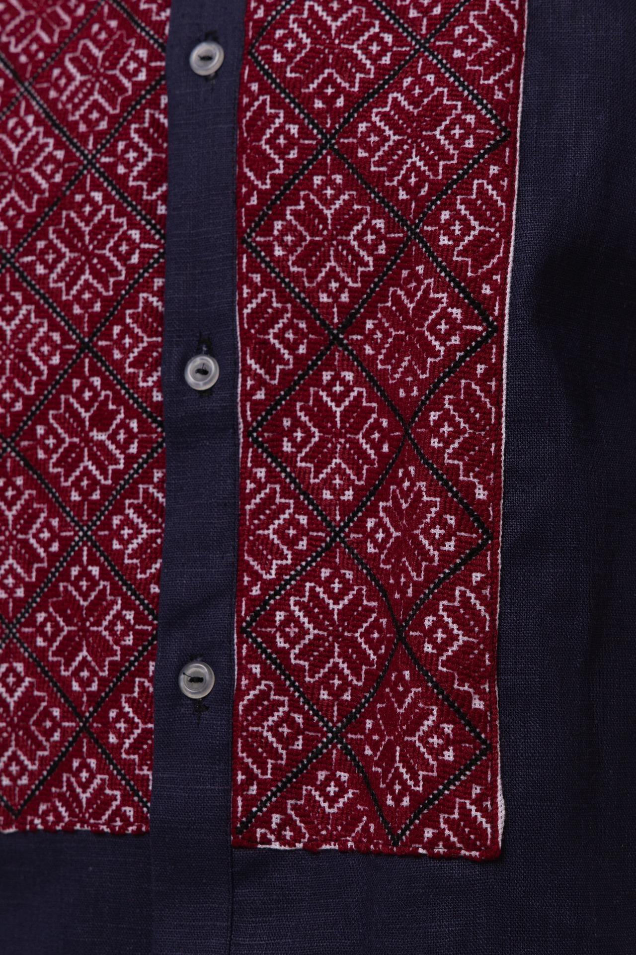 ウクライナ刺繍ヴィシヴァンカ　クロスステッチ手刺繍　Lサイズ　メンズ - 4