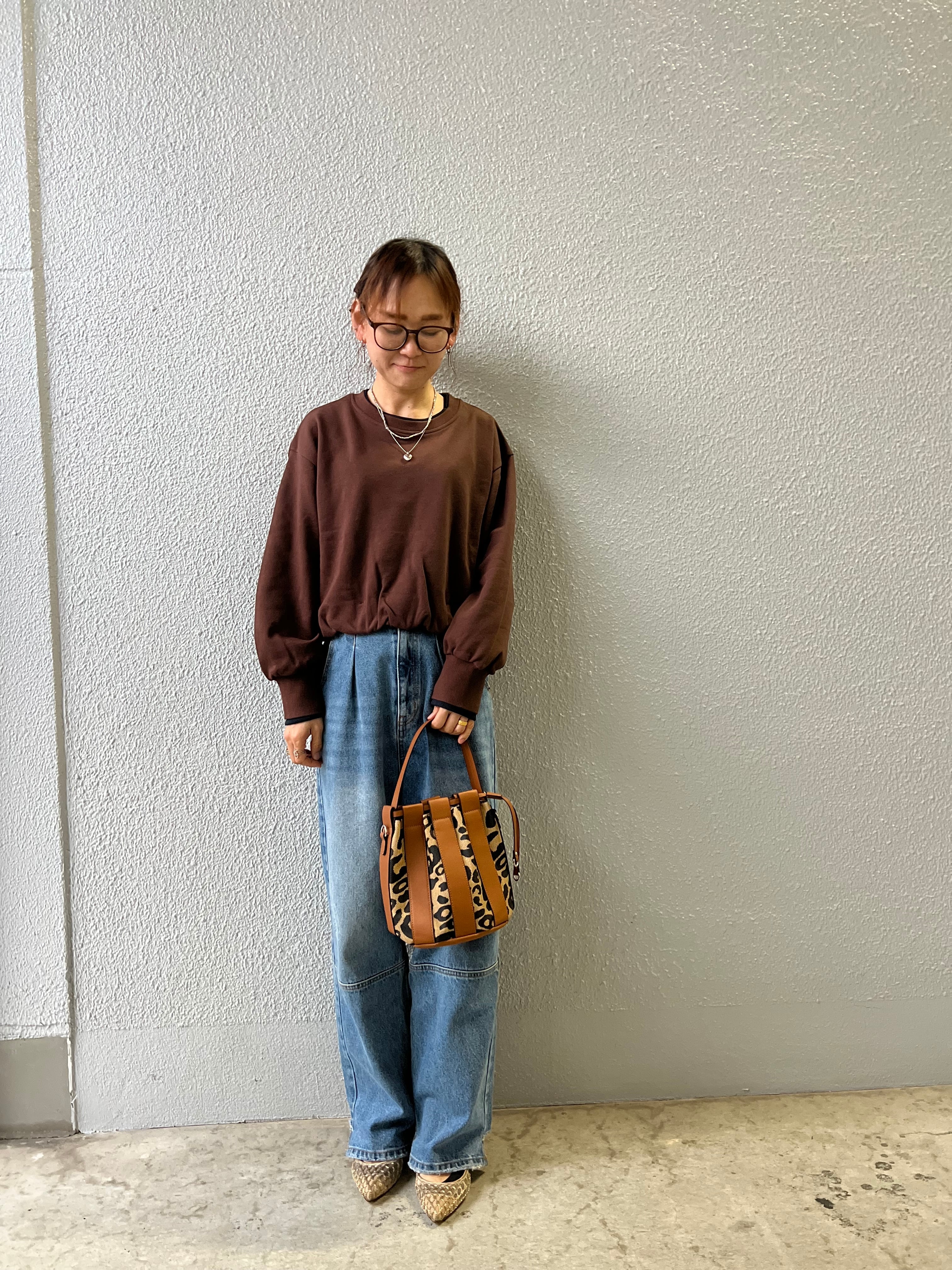 【SELECT】配色レイヤードバルーンプルオーバー 25-0679