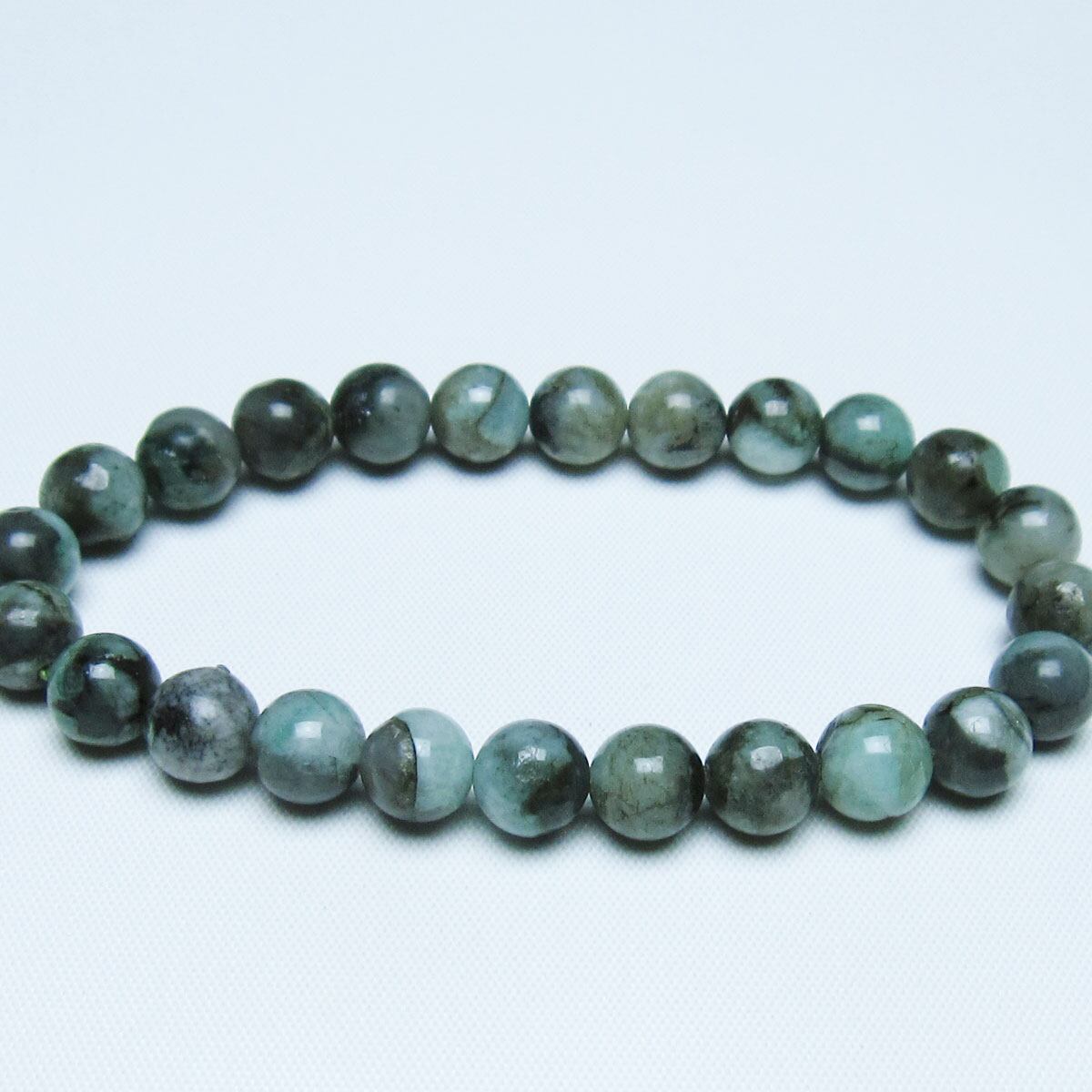 エメラルド ブレスレット 8mm 一点物 メール便可 [M便 1/10] 111-46025