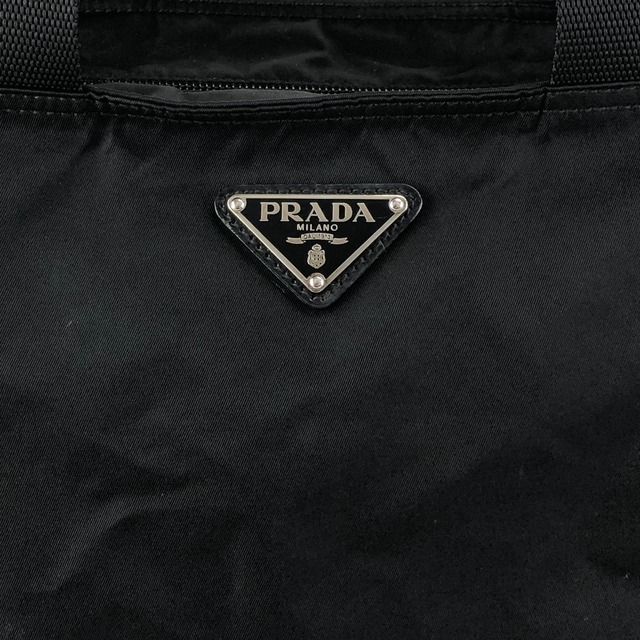 PRADA プラダ ショルダーバッグ ブラック トライアングルロゴ ナイロン 2WAY トートバッグ vintage ヴィンテージ オールド zdgz8g