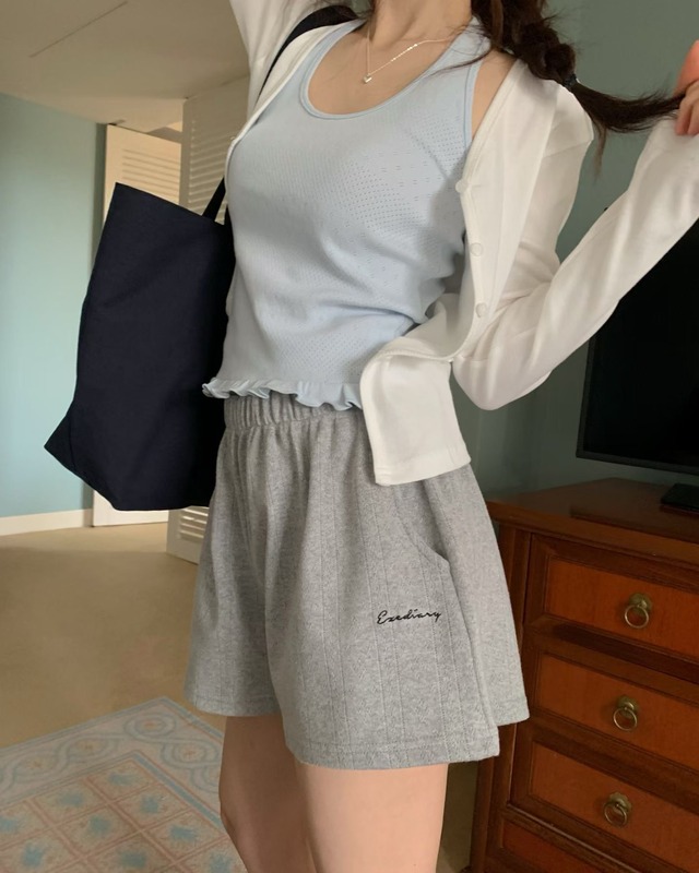 (予約) ezediary / Waist banding pants 2color