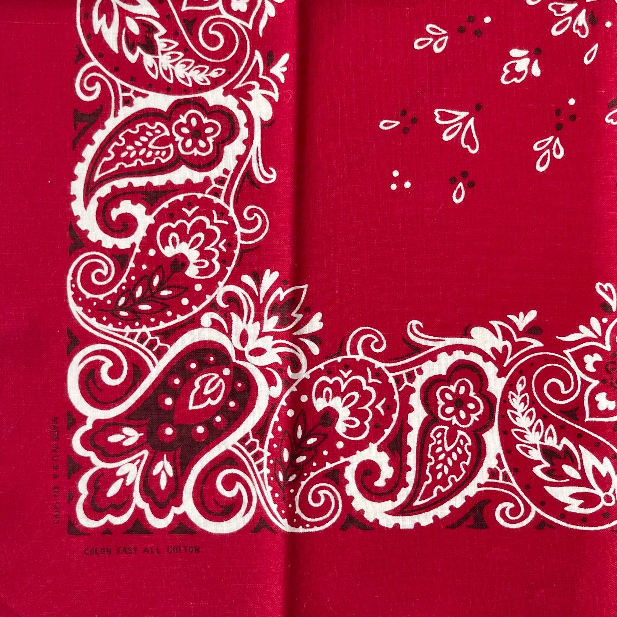 【Good】70s RN14193 花柄 ヴィンテージ バンダナ MADE IN USA