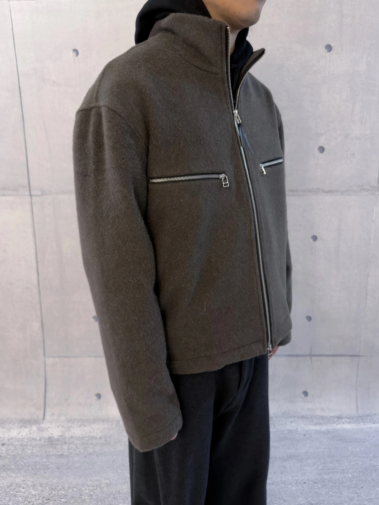 UNDERMINE Wool Alpaca Zip Jacket